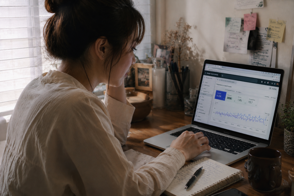Checking website analytics to spot SEO issues